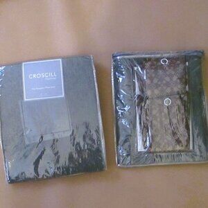 Croscill Home European Pillow Sham 26" x 26" - Olive Green Brown Set of 2